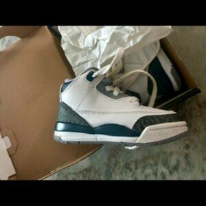 Jordan 3 Retro TD – White/Midnight Navy – Size 5C – New in Box